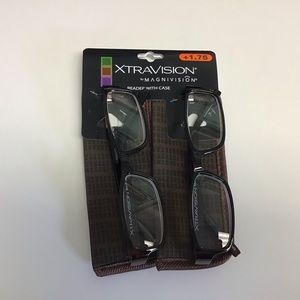 Men’s Magnivision Reading Glasses with Cases 2pack